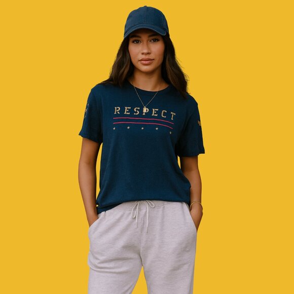 Under Armour “RESPECT” Graphic Classic Tee | Navy Blue | Size M - Picture 1 of 6